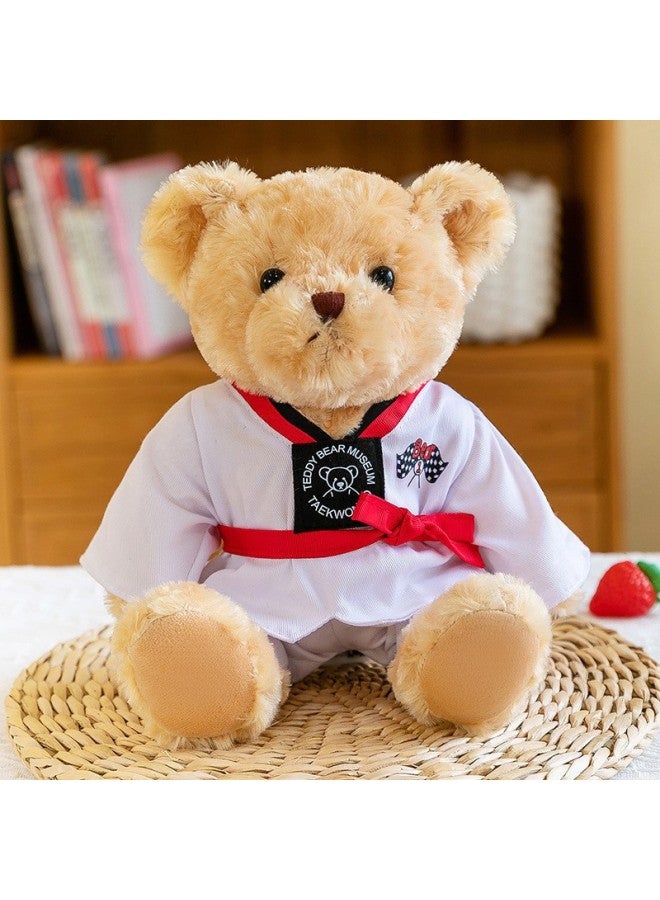 Taekwondo Bear Doll Plush Toy Martial Arts School Bear Doll Teddy Bear Doll Can Be Printed Logo For Students-Specifications:Red Unlabeled Version-Color:Taekwondo Bear 28cm - Image 4