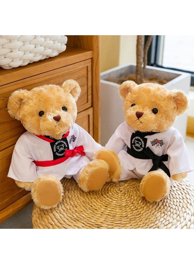 Taekwondo Bear Doll Plush Toy Martial Arts School Bear Doll Teddy Bear Doll Can Be Printed Logo For Students-Specifications:Red Unlabeled Version-Color:Taekwondo Bear 28cm - Image 2