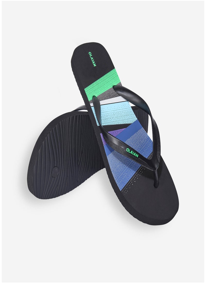 OLAIAN OLAIAN by DECATHLON, Men’s flip-flops - 120 Block black blue  - Image 4