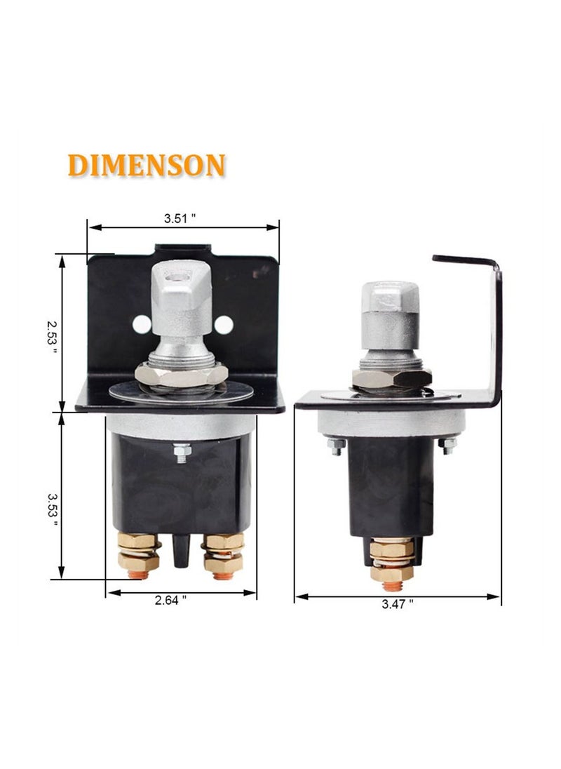 SYOSI - Battery Disconnect Switch, Disconnect Switch with Lockout Plate Fits Negative Battery Doctor Replace 20247, 12-36V Battery Kill Switch Fixed Handle Isolator for Car, Auto, RV and Boat - Image 1