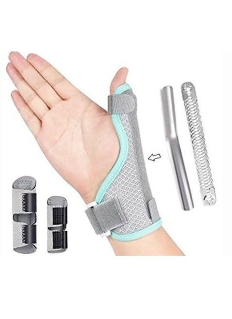 Thumb Support Brace with 2 Pieces Finger Splint Thumb Splint, Adjustable Wrist Stabilizer Splint for BlackBerry Thumb Trigger Finger Arthritis Tendonitis Sprained and Carpal Tunnel Supporting