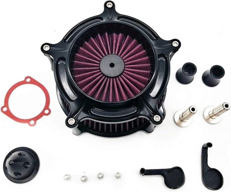 DEMULAX Motorcycle Turbine Intake Air Cleaner CNC Kit - Image 2
