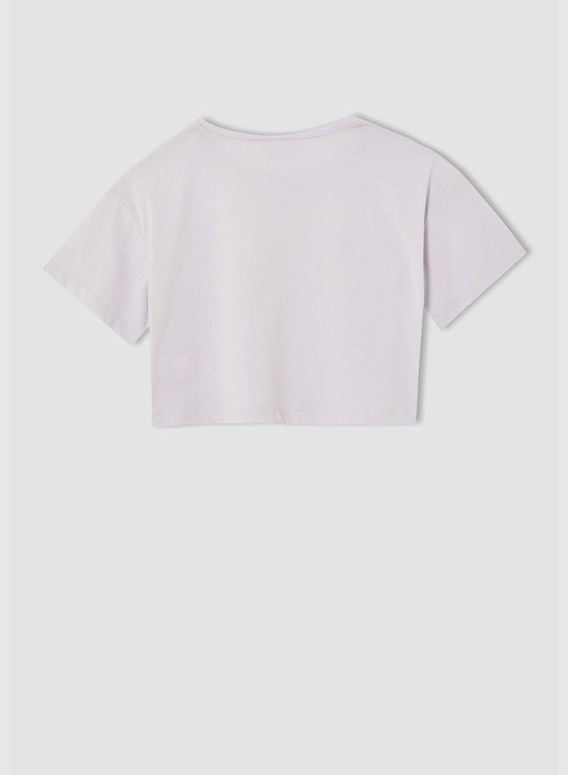DeFacto Mickey Mouse Licensed Short Sleeve Crop T-Shirts  - Image 3