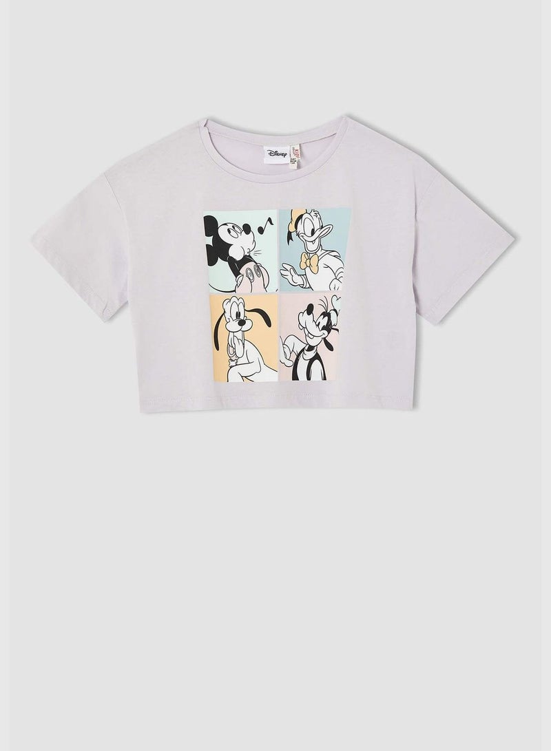 DeFacto Mickey Mouse Licensed Short Sleeve Crop T-Shirts  - Image 1