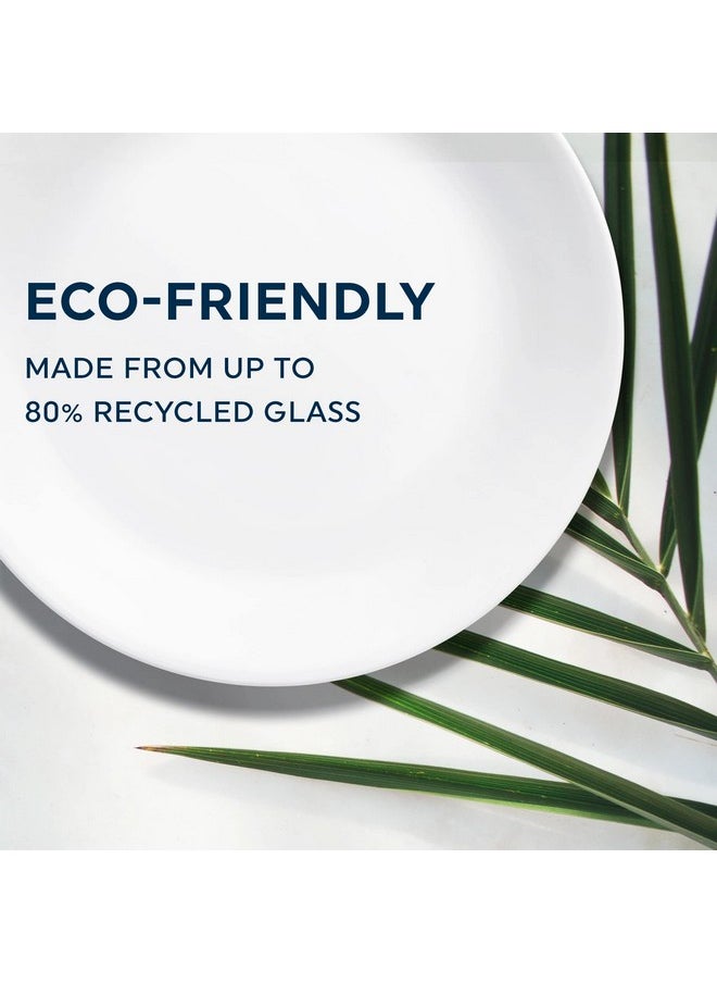 Corelle Corelle Vitrelle 8-Piece Dinner Plates Set, Triple Layer Glass and Chip Resistant, Lightweight Round Plates, Winter Frost White  - Image 4