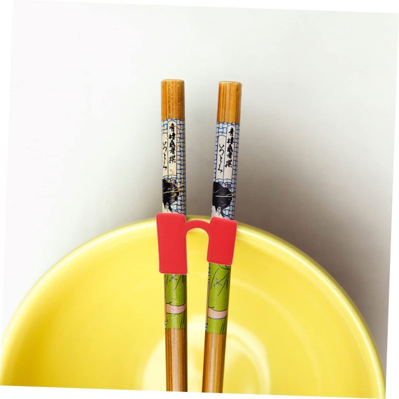 Red Plastic Chopstick Training Clamps Non Slip Helper for Kids Dishwasher Safe - Image 5