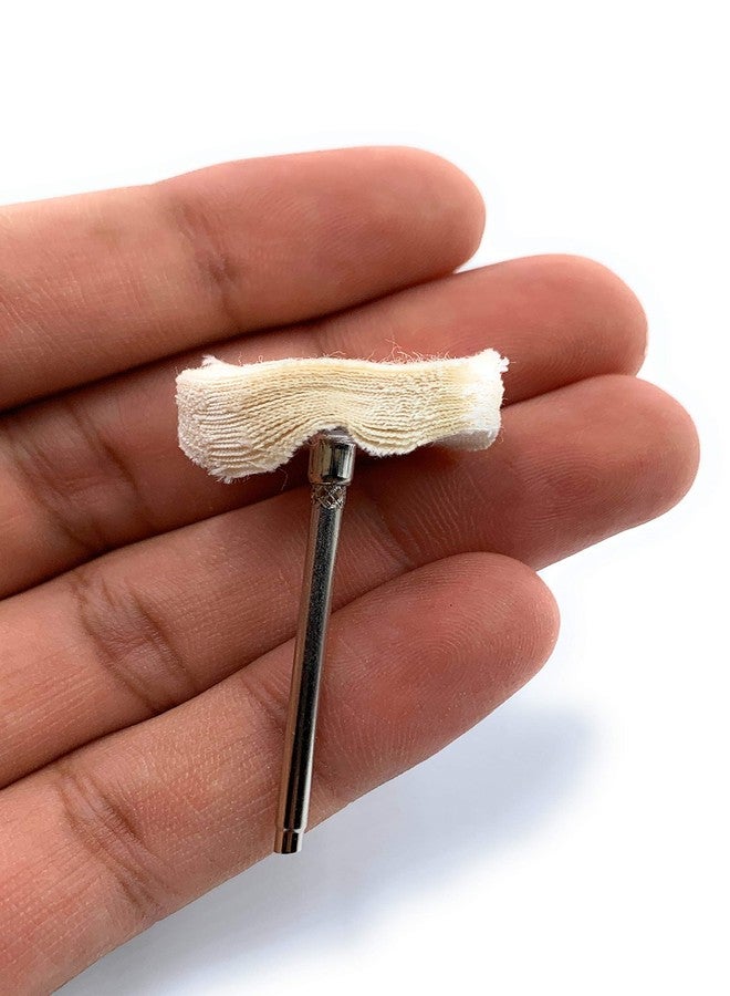 Aone Mounted Muslin Cloth Buff Cream 5pcs for Polishing/Buffing/Cleaning for Dremel Rotary Tool, Micro Hand Motor, Polishing Motor for Jewellery Making, Watchmaking, Model Making & Hobby Craft DIY - Image 4