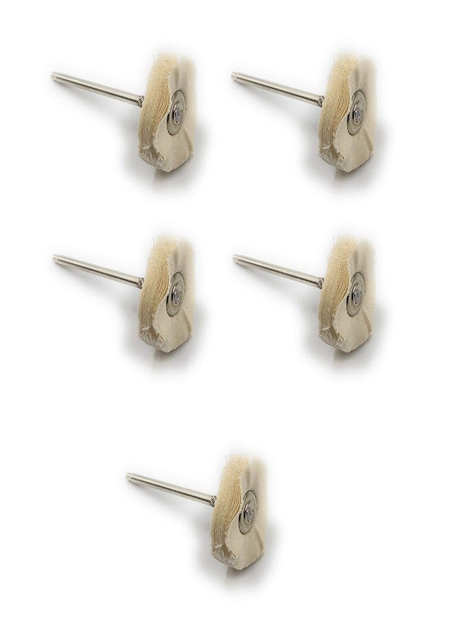 Aone Mounted Muslin Cloth Buff Cream 5pcs for Polishing/Buffing/Cleaning for Dremel Rotary Tool, Micro Hand Motor, Polishing Motor for Jewellery Making, Watchmaking, Model Making & Hobby Craft DIY - Image 1