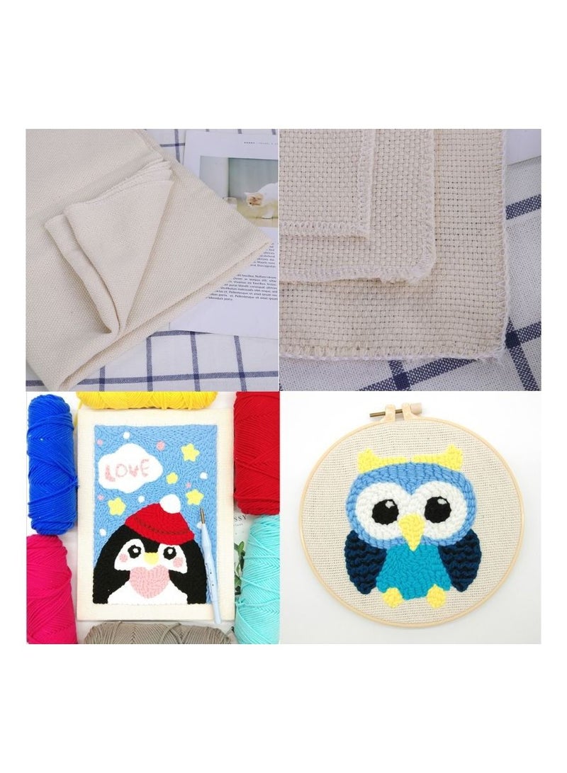 Monks Cloth for DIY Embroidery Needlework Fabric Sewing Punch Needle Accessory Handmade - Image 1