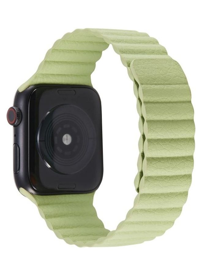 NIBEMINENT Two Loop Magnetic Replacement Watchband Grass Green - Image 1