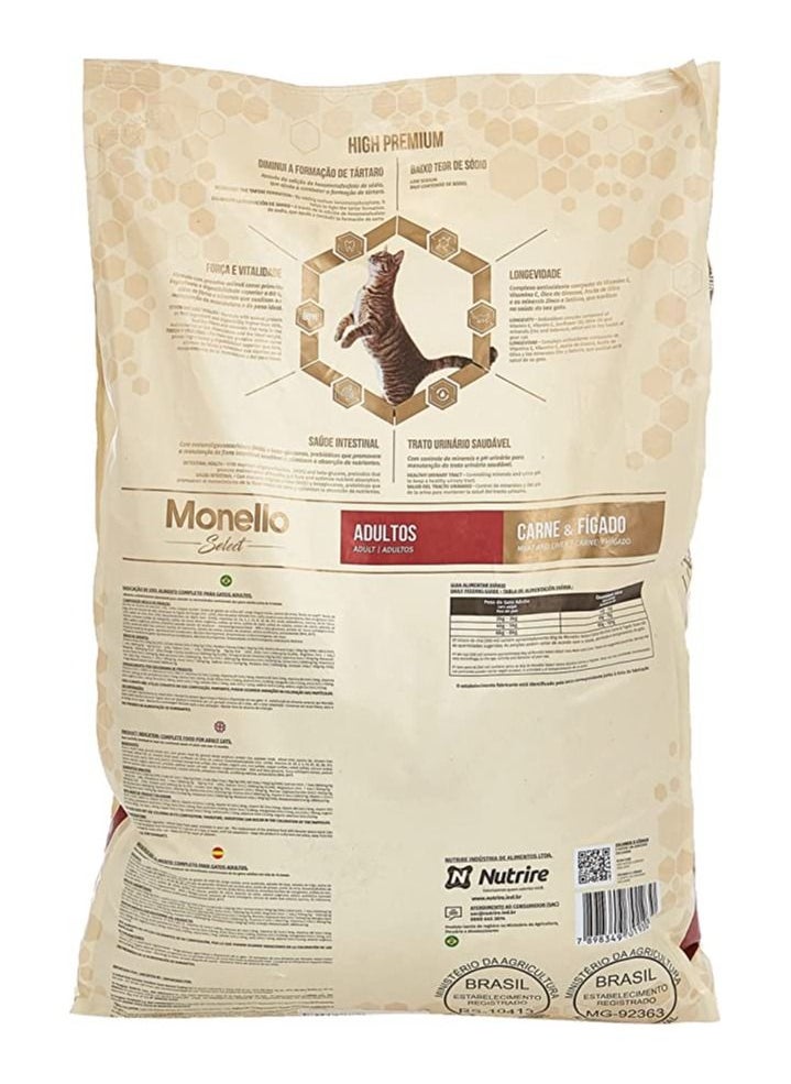 MONELLO - Monello Select Adult Cat Dry Food Meat And Liver Flavor 7Kg - Image 1