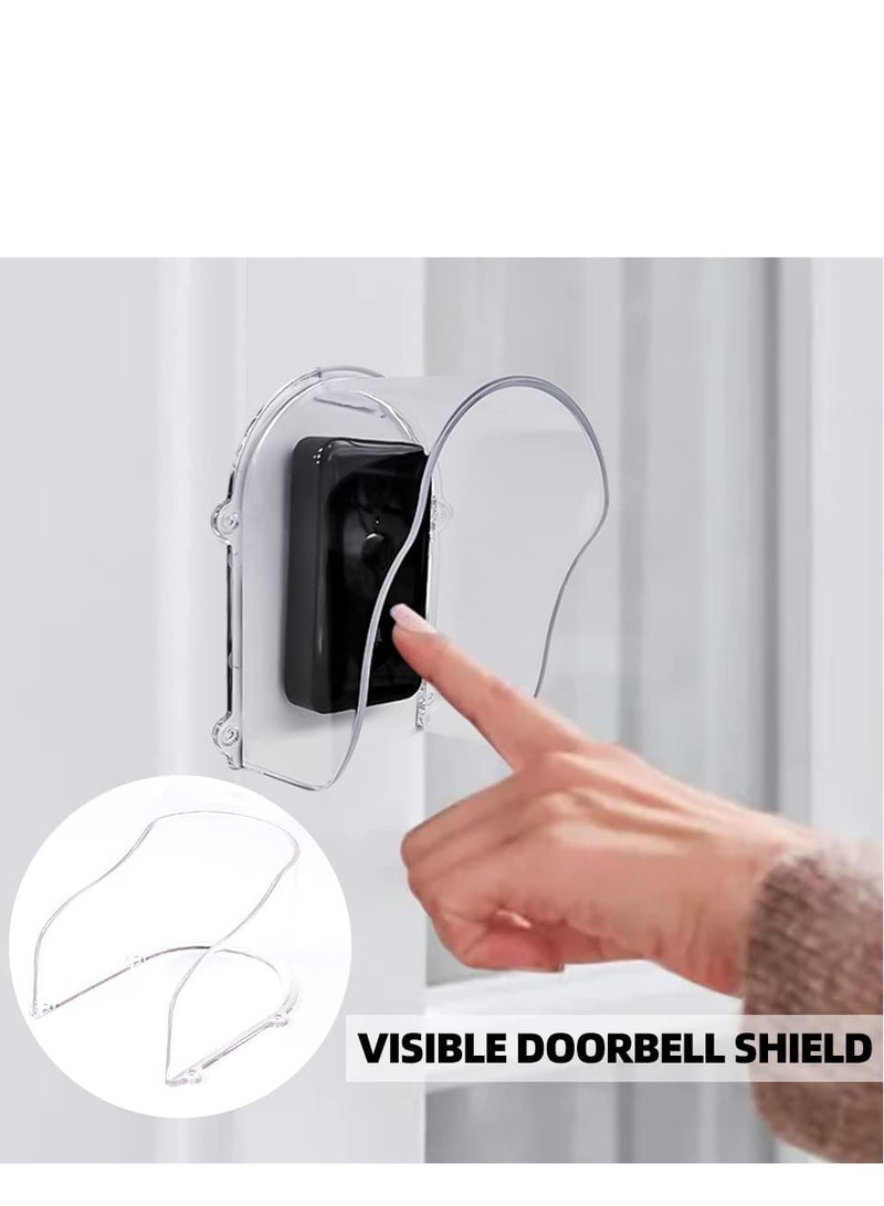 Excefore Plastic Rain Bell Cover Universal Type Waterproof Cover Transparent Plastic Fingerprint Lock Protective Cover Wireless Doorbell Water Shield for Door Access Attendance Machine Doorbell Chime  - Image 3