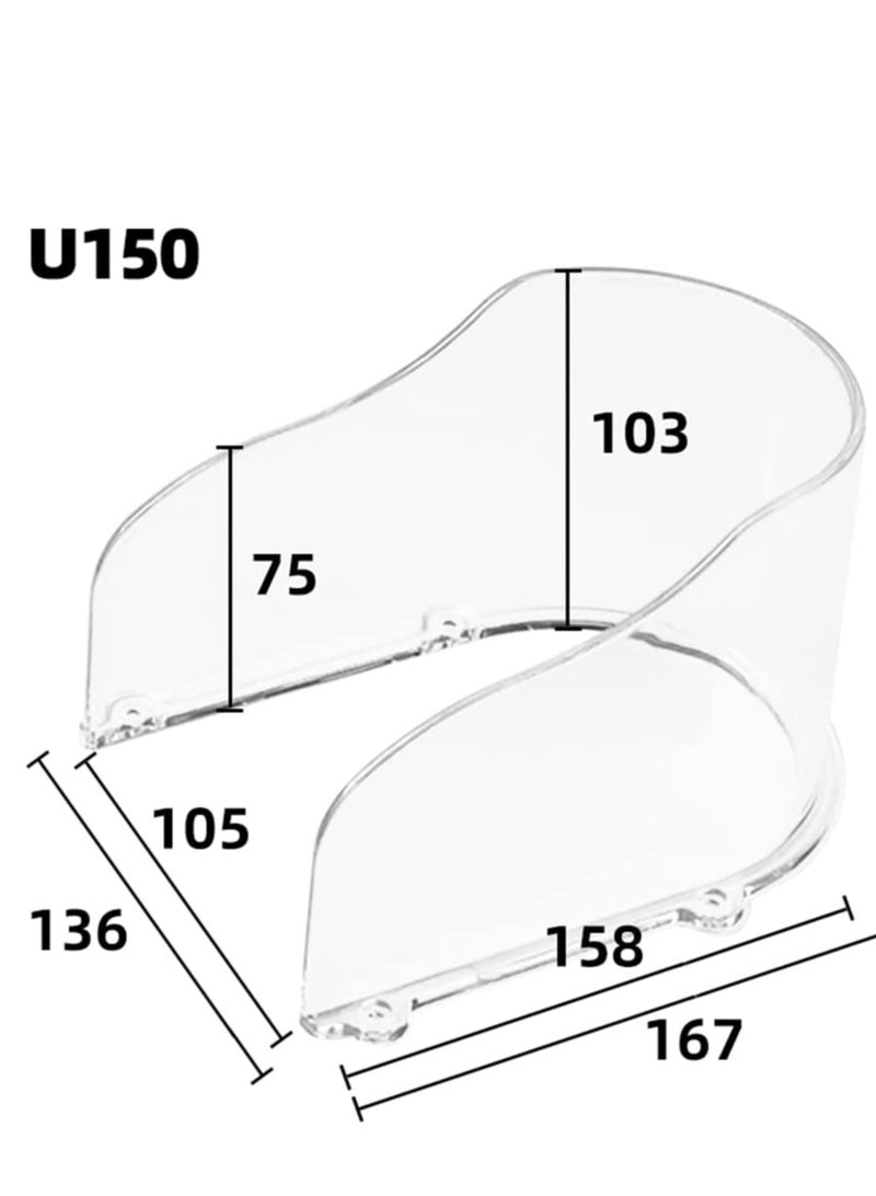 Excefore Plastic Rain Bell Cover Universal Type Waterproof Cover Transparent Plastic Fingerprint Lock Protective Cover Wireless Doorbell Water Shield for Door Access Attendance Machine Doorbell Chime  - Image 2