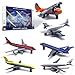Crelloci Toy Airplane 6 Pack Mini Diecast Aircraft Playset Includes Glider and Airlines Planes for Birthday Party Favor Toys for Kids Boys and Girls - Image 2