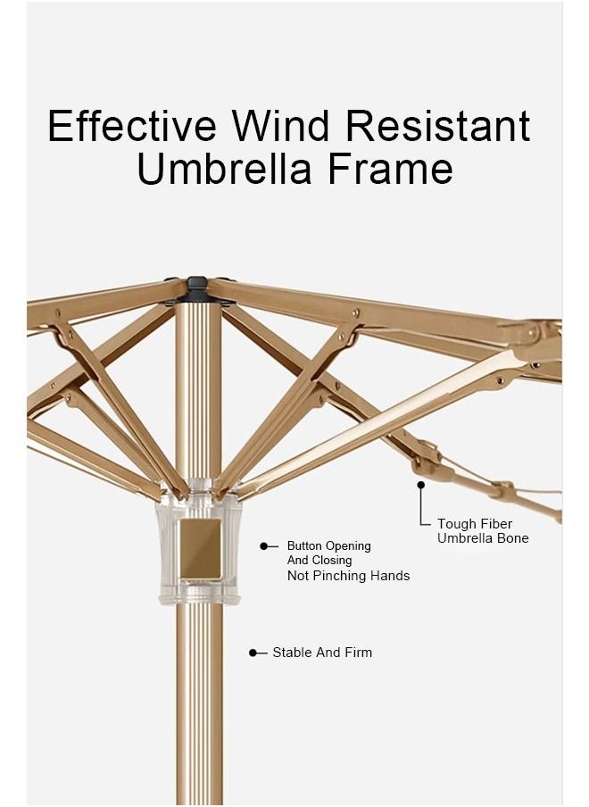 tornado gold - Light Luxury Palace Retro Three Fold Hand Open Parasol Shaped Handle Gemstone - Image 1