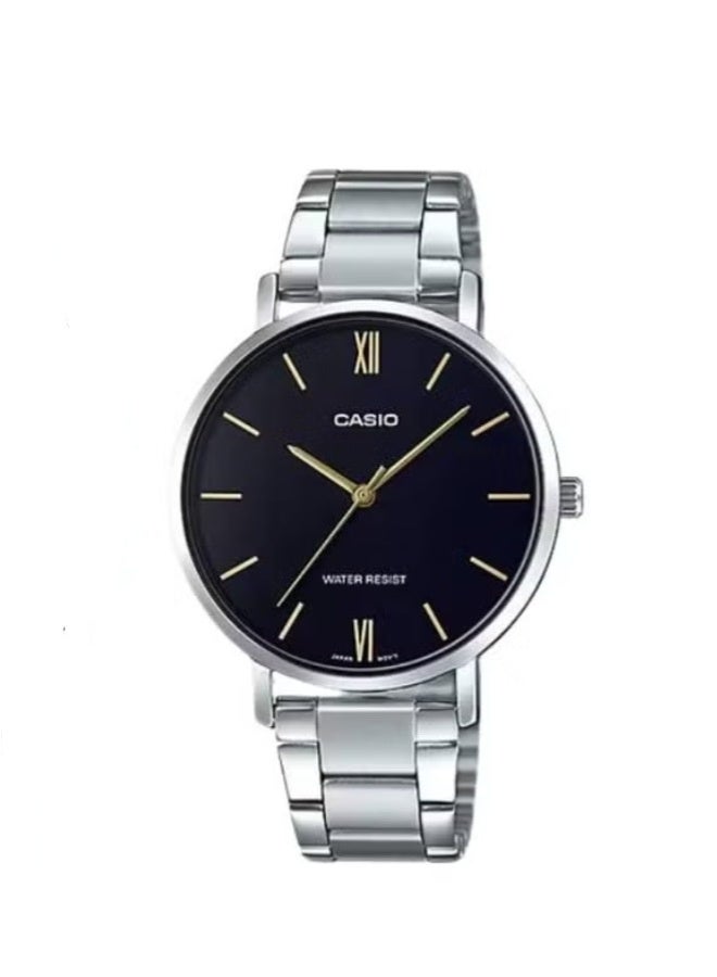 Casio His & Her Stainless Steel Band Couple Watch MTP/LTP -VT01D-1BUDF - Image 2