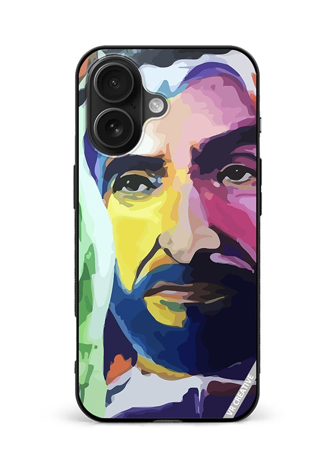Protective Case Cover For Apple iPhone 16 Plus Sheikh Zayed Bin Sultan Al Nahyan Design Multicolour