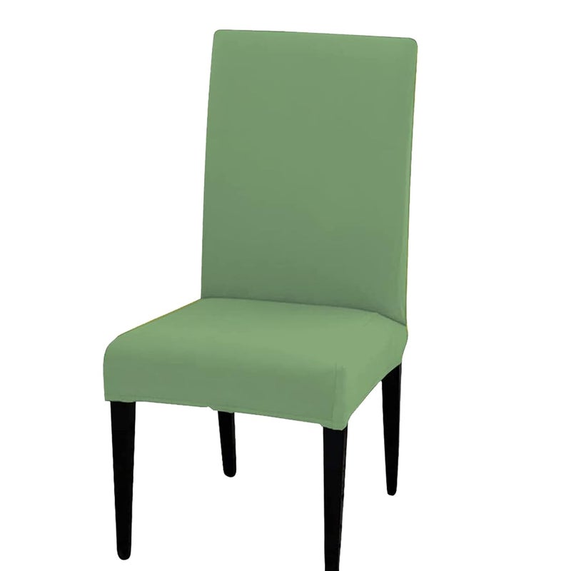 HOTKEI Pack of 2 Pista Elastic Stretchable Dining Table Chair Cover Seat Cover Protector Slipcover for Dining Table Chair Covers Stretchable 1 Piece Set of 2 Seater - Image 5