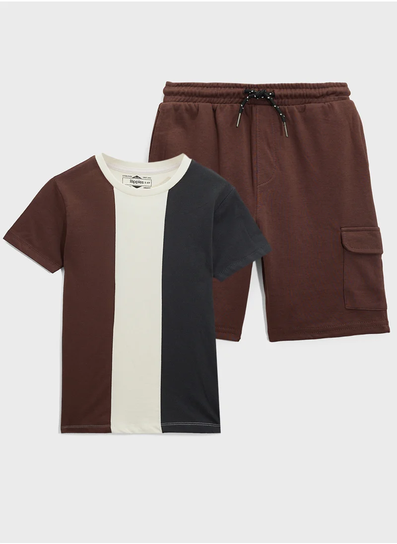 Ripples Oversized T-Shirt & Shorts Set