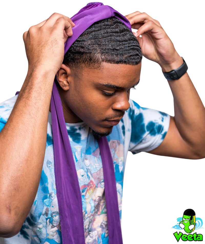 Veeta Superior Velvet Durag - Soft Velvet Durags for Men & Women, Long Double Wide Straps, Silky Durag Liner, Triple Stitched - Image 5
