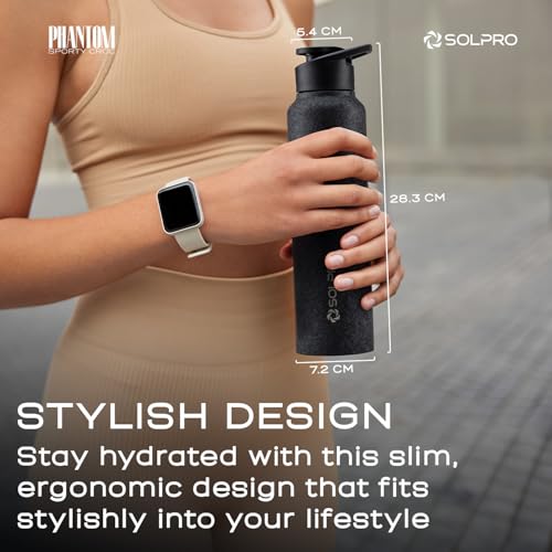 Solpro Phantom 1000mL Stainless Steel Bottle for Office,School,College,Travel,Gym,Yoga,Camping,Sports & Outdoor for Men,Women,Athletes,Kids,Children,Student, & Youth; Odor,Leak & BPA Free(Royal Blue) - Image 4