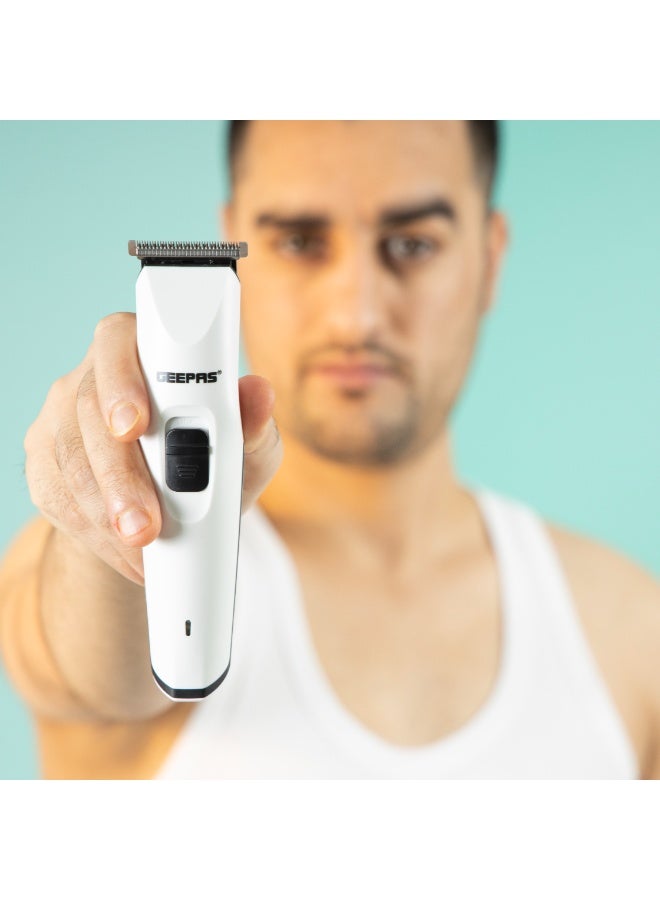 Geepas GTR8126N Rechargeable Trimmer, Cordless Operation, High-Precision Steel Blade, 3 Guide Combs, Ideal for Hair, Beard & Body Grooming - Image 2