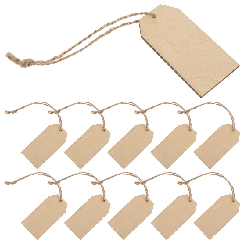 50Pcs Big Tags DIY Hanging Pieces Ornaments with 10M Linen Rope for Store Coffee House Party 40X80MM - Image 1