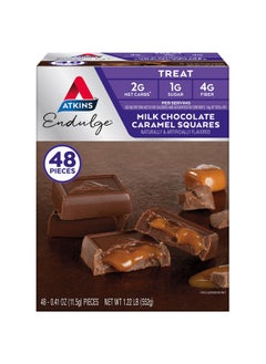 Atkins Endulge Milk Chocolate Caramel Squares, Dessert Favorite, Good Source Of Fiber, 1G Sugar, 48 Count (16 Servings) - pzsku/ZBE03F6A9899B7863296BZ/45/_/1728309524/ec7966a9-4197-4c76-b6bb-6393e23fc70c