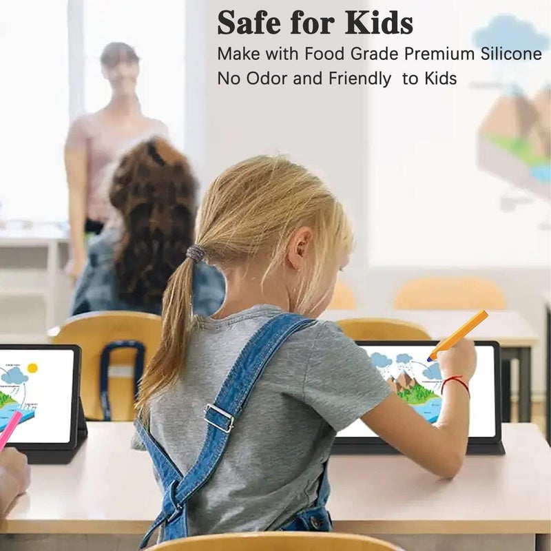 KASTWAVE Kids Stylus Pens 3 Pack, Colorful Pencil-Shaped Capacitive Touch Screen Pen for iPad, iPhone, Android, Kindle, Microsoft, Safe & Precise Drawing & Writing Stylus for Children - Image 5