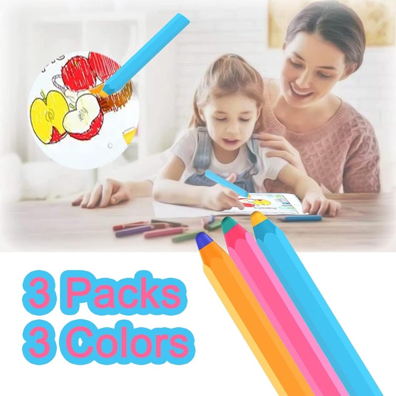 KASTWAVE Kids Stylus Pens 3 Pack, Colorful Pencil-Shaped Capacitive Touch Screen Pen for iPad, iPhone, Android, Kindle, Microsoft, Safe & Precise Drawing & Writing Stylus for Children - Image 2