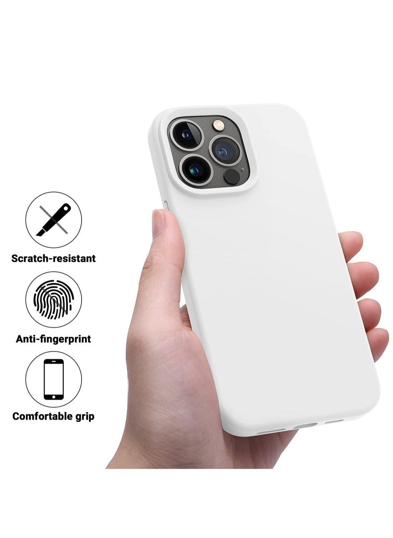 iPhone 14 Pro Max Case, Silicone Shockproof Slim Thin Phone Case for iPhone 14 Pro Max 6.7 inch (White) - Image 3