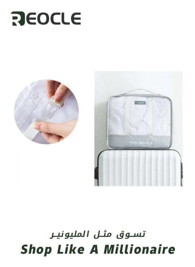 REOCLE - 7 Set Packing Cubes for Travel Lightweight Luggage Organizer Packing Organizers Travel Foldable Luggage Organizers Storage Bag - Image 1