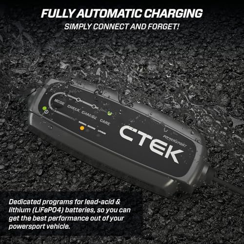 CTEK CT5, 12V Automotive Battery Charger for Auto, Motorcycle, ATV, Snowmobile - Battery Trickle Charger and Battery Maintainer - Charges Lead-Acid and Lithium Ion (12V LiFePO4) Batteries - Image 3
