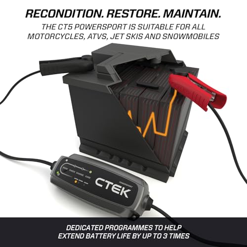 CTEK CT5, 12V Automotive Battery Charger for Auto, Motorcycle, ATV, Snowmobile - Battery Trickle Charger and Battery Maintainer - Charges Lead-Acid and Lithium Ion (12V LiFePO4) Batteries - Image 5