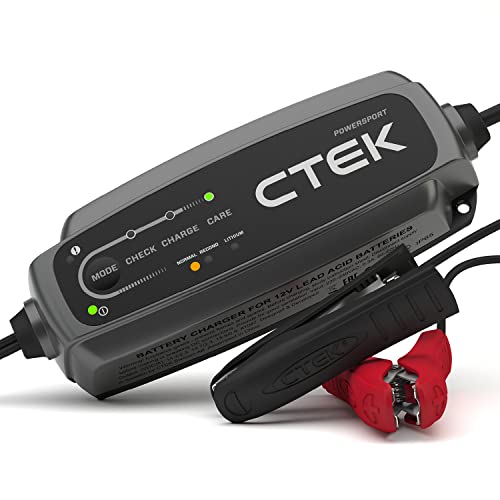 CTEK CT5, 12V Automotive Battery Charger for Auto, Motorcycle, ATV, Snowmobile - Battery Trickle Charger and Battery Maintainer - Charges Lead-Acid and Lithium Ion (12V LiFePO4) Batteries - Image 1