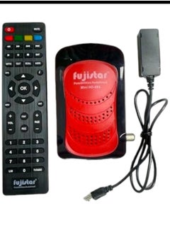 fujistar Fujistar Digital Satellite Receiver UHD 4K Receiver Dual Display Mini HD-888 Dual Sensor Red/Black (Satellite Receiver 4K) 