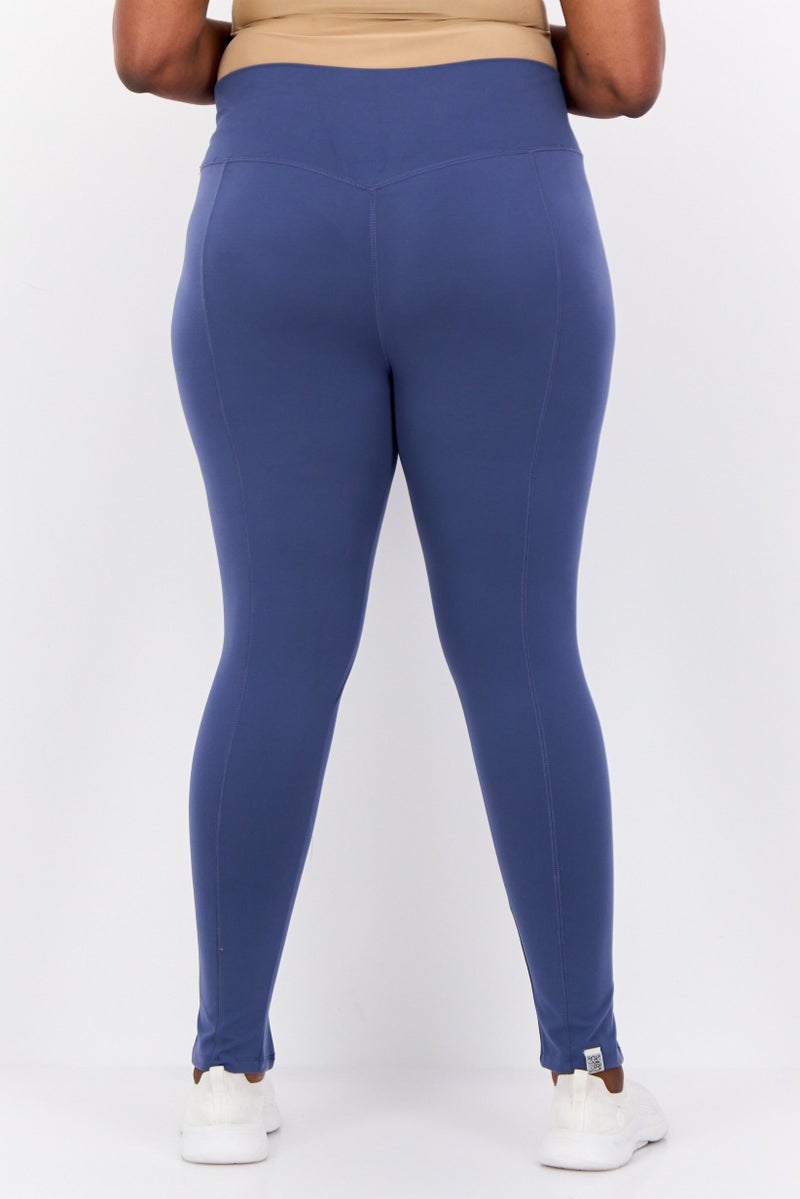 The Giving Movement Women Sportswear Fit Outdoor Leggings, Dusty Blue - Image 3