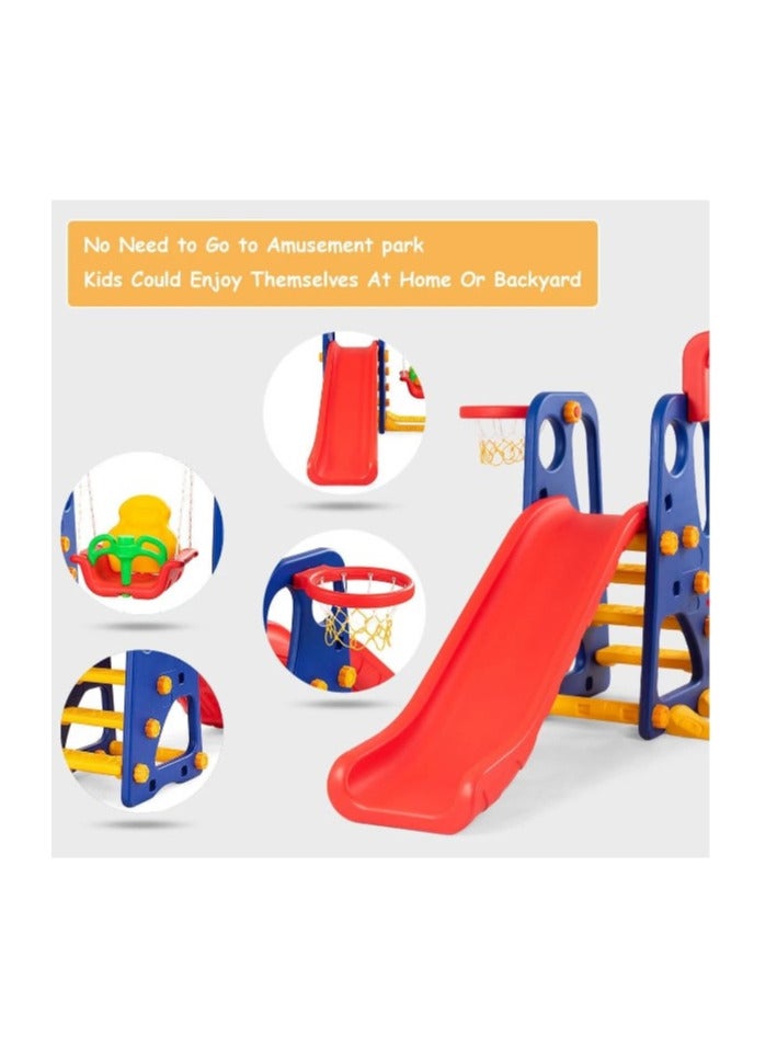 MULHEM 3-in-1 Junior Playset: Climber, Slide, Swing, Basketball Hoop - All in One - Image 5