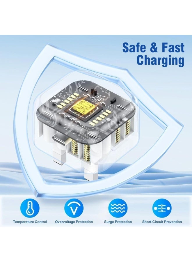 OLYSON 40W USB-C PD Fast Charger with Foldable Plug and 2M Type-C to Type-C Cable for iPhone 17/16/15 Series, Compatible with iPhone 17/16/15 - Image 2