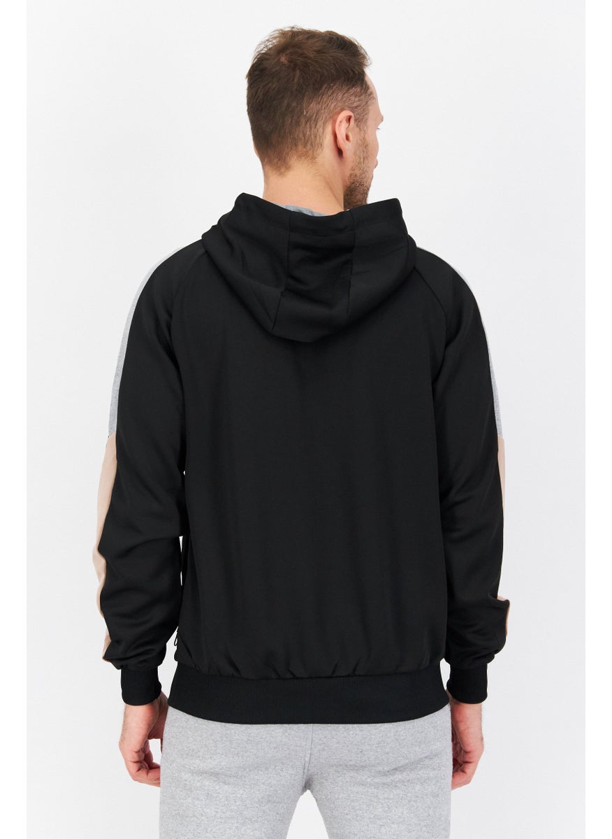 Cultura New York Men Sportswear Fit Plain Training Hoodie, Black  - Image 3