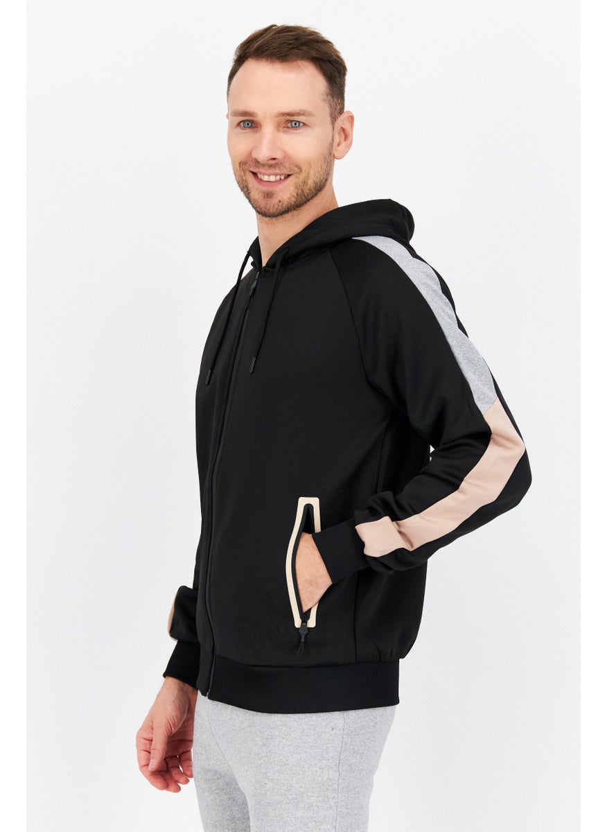 Cultura New York Men Sportswear Fit Plain Training Hoodie, Black  - Image 4