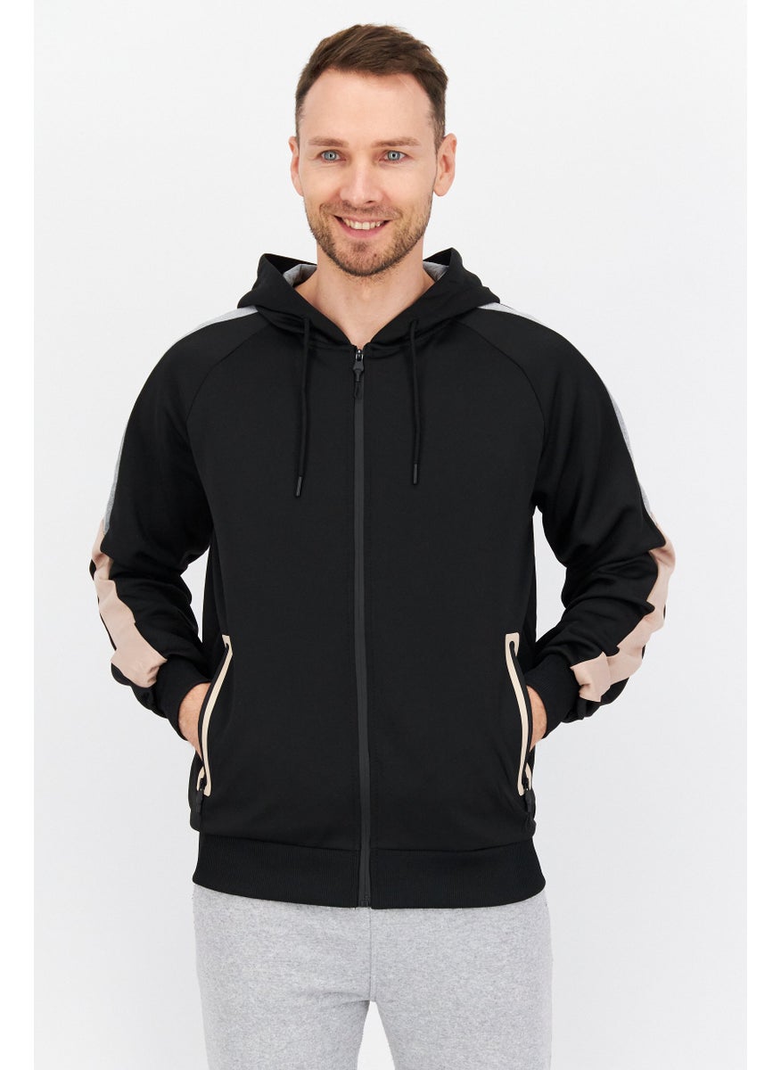Cultura New York Men Sportswear Fit Plain Training Hoodie, Black  - Image 1