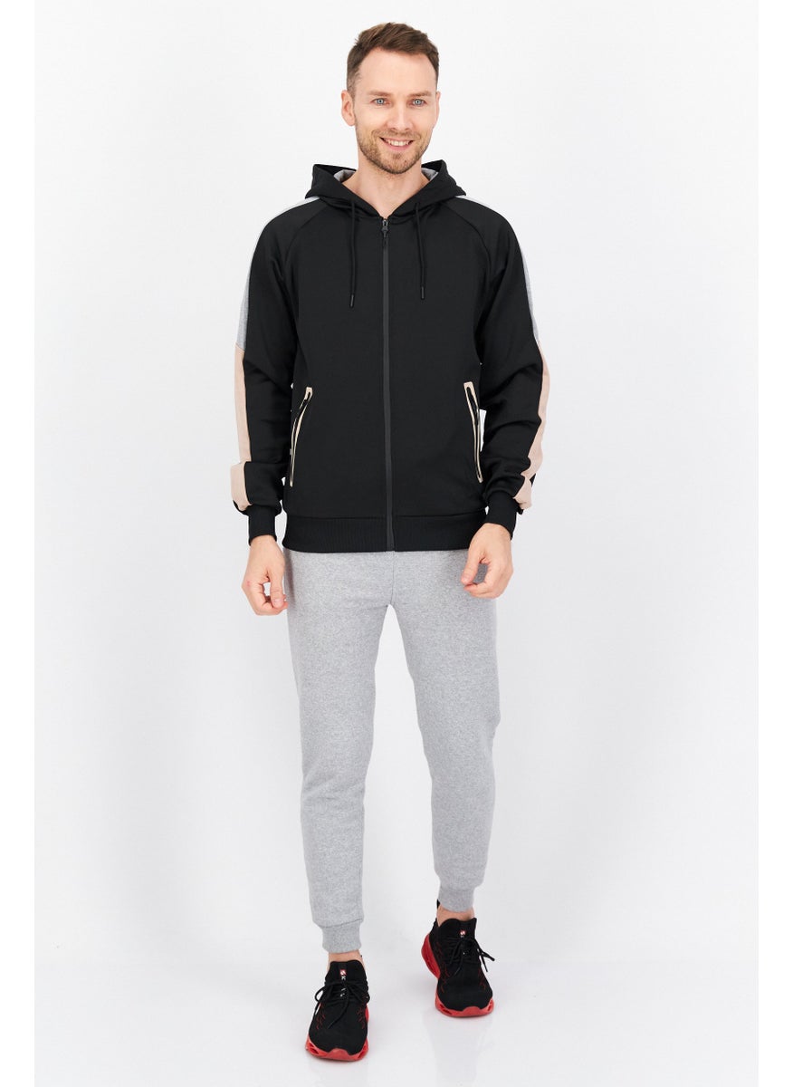Cultura New York Men Sportswear Fit Plain Training Hoodie, Black  - Image 2