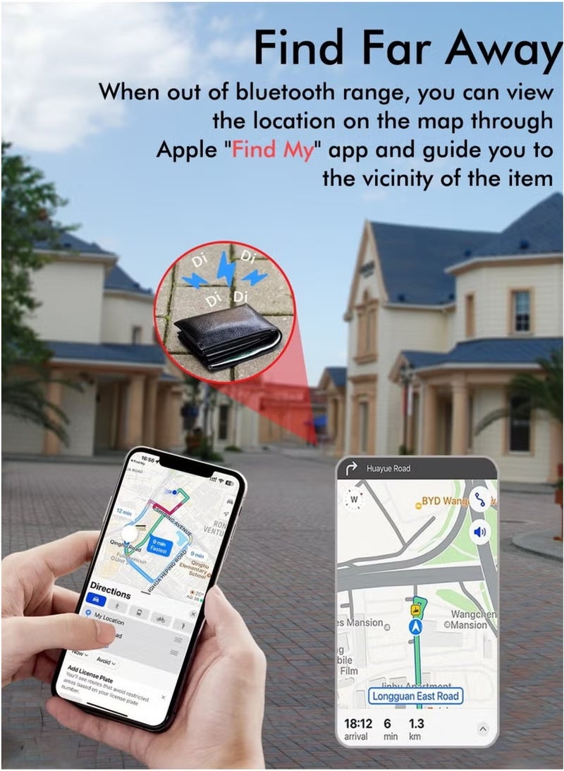 اكس كوبس بطاقة ذكية ، مكتشف محفظة ، محفظة شحن لاسلكية تعمل مع Apple Find My (iOS فقط) ، الباحث عن العناصر للمحفظة ، علامات الأمتعة ، الهاتف ، جوازات السفر والمزيد (حزمة واحدة أسود) ... - Image 5