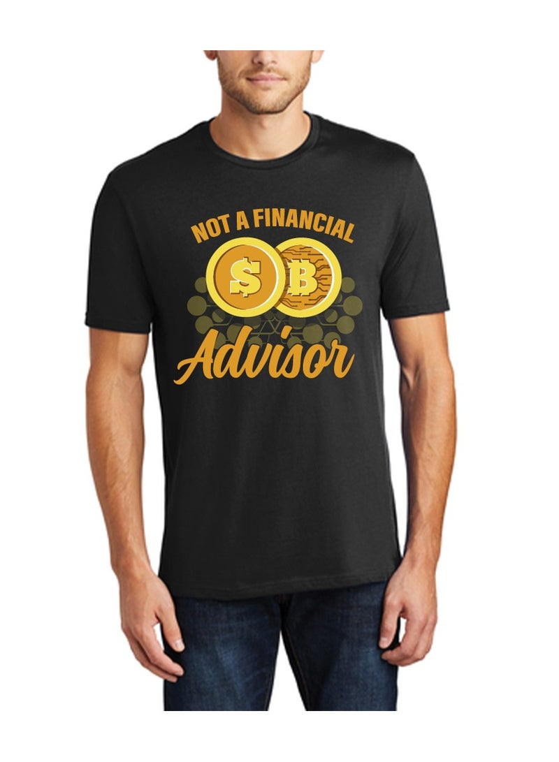 Crypto Trader Black T-Shirt For Mens With Bitcoin And Crypto Design-Gift For Bitcoin Trader-Birthday Or Anniversary Gift - Image 1