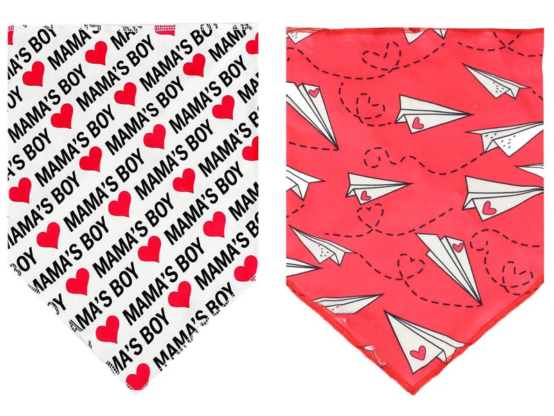 BoomBone 2 Pack Valentine's Dog Bandana, Puppy Valentine Scarfs for Small Medium Large Dogs Cats - Image 2