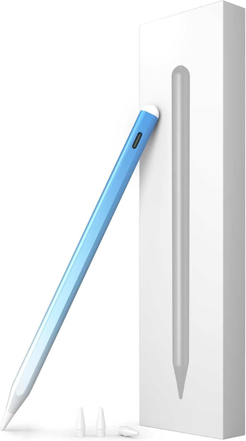 iafer Pencil for iPad 2018-2025, Fast Charge Tilt Sensitivity Palm Rejection 26H Working Time, Stylus Pen for iPad Pro 11/12.9/13 M3/M4, iPad 6th-11th A16, Air 3/4/5/M2/M3, Mini A17 Pro 7/6/5 - Image 1