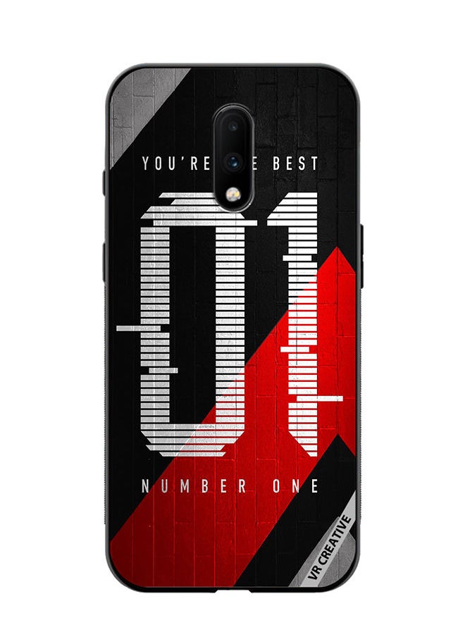 VR CREATIVE - Protective Case Cover For OnePlus 7 Number One Design Multicolour - Image 1