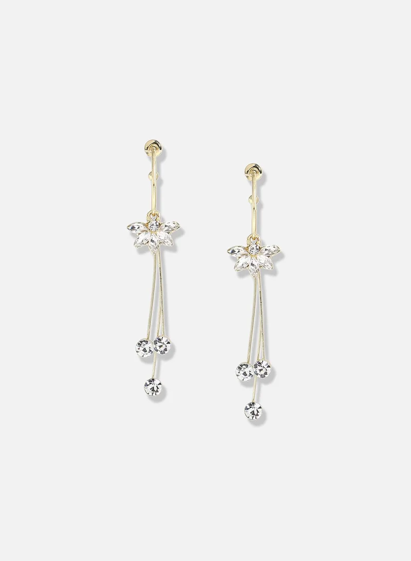 سوهي مطلية بالذهب مصمم الحجر انخفاض القرط الطرف