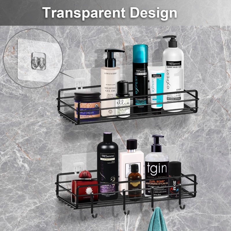 AOUKAR Adhesive for Shower Caddy Adhesive Replacement Stickers Sticky Pads - Shower Shelf Adhesive for Shower Caddy  Bathroom Storage Shelves and Kitchen Racks 2 Pack - Image 4